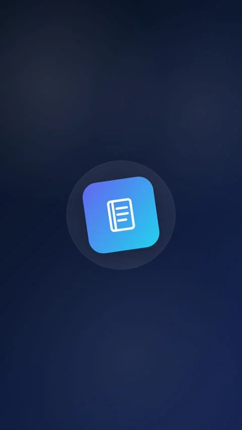 Research Notebook Animated Icon 9:16 Stock Footage 345160182