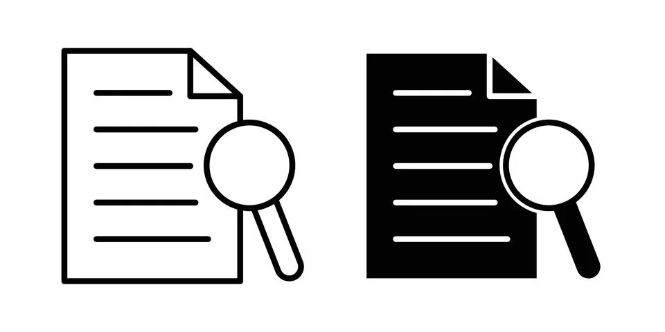 Research paper icon vector editable eps10 Stock Illustration