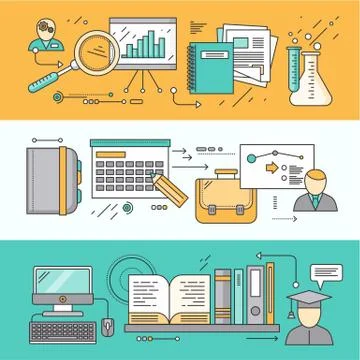Research Planning and Learning Stock Illustration