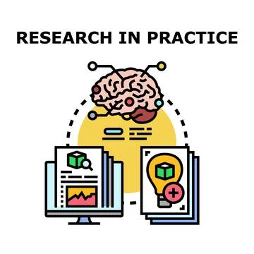 Research in practice process developing new ideas Stockillustratie