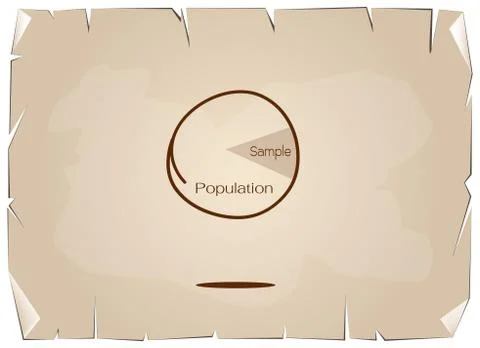 Research Process Sampling from A Target Population Stock Illustration