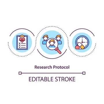 Research protocol concept icon Stock Illustration