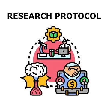 Research protocol developing scientific ideas and business solutions 库存插图