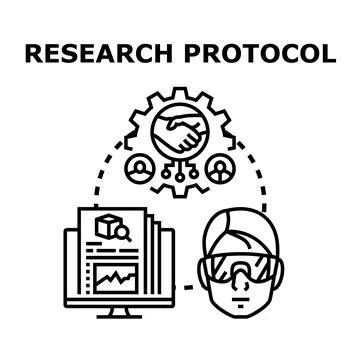 Research protocol implementation for scientific collaboration Stock Illustration