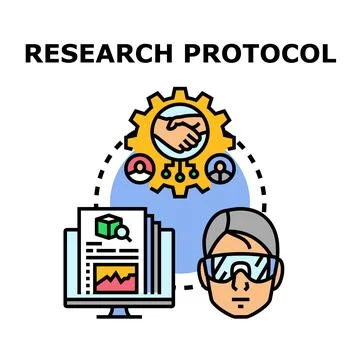 Research protocol implementation for scientific collaboration Stock Illustration