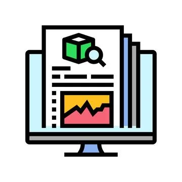 Research report development color icon vector illustration Stock Illustration