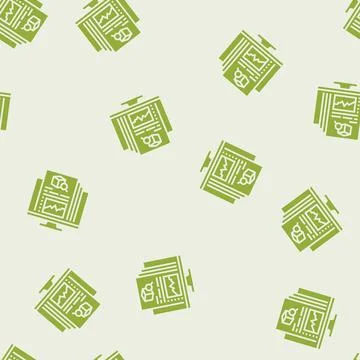 Research report development glyph seamless pattern Stock Illustration