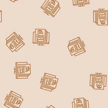 Research report development line seamless pattern Stock Illustration