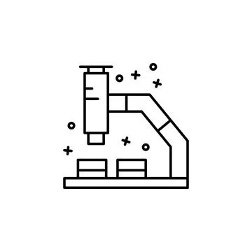 Research robotic arm icon. Element of manufacturing Illustrazione stock