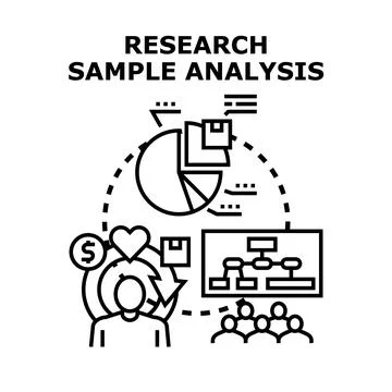 Research sample analysis concept icon vector illustration イラスト素材