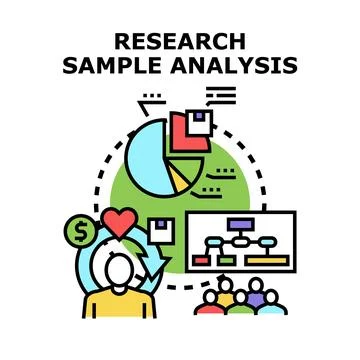 Research sample analysis concept icon vector illustration イラスト素材