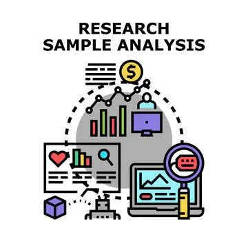 Research sample analysis providing market data intelligence 스톡 일러스트