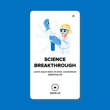 Research science breakthrough vector Illustrazione stock