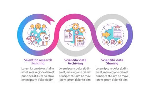Research of science vector infographic template 스톡 일러스트