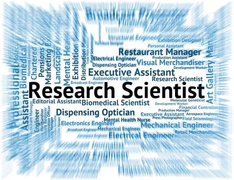 Research Scientist Indicates Gathering Data And Analysis Stock Illustration