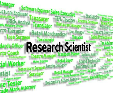 Research Scientist Indicates Gathering Data And Analysis Stock Illustration