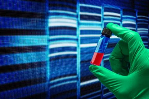 Research of the sequence of the genetic code Foto stock