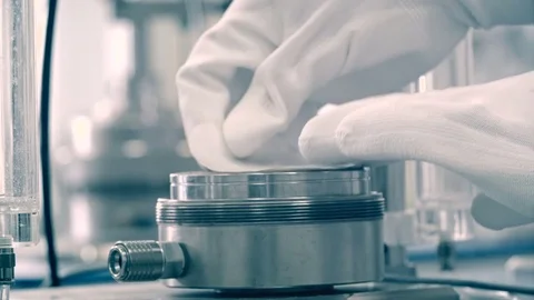 Research of soil in a laboratory Vidéo 73687993