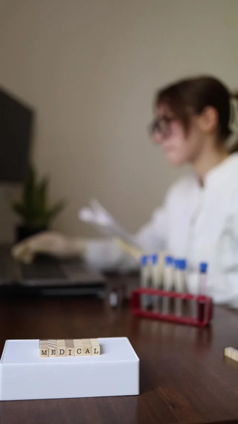 Research specialist reviewing laboratory data Stock Footage 337336622