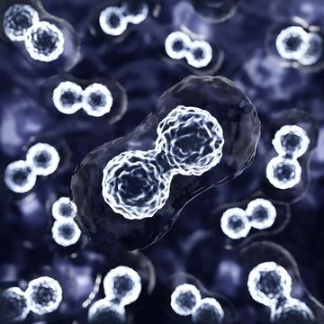 Research of stem cells. Cells under a microscope. Cellular Therapy Stock Illustration