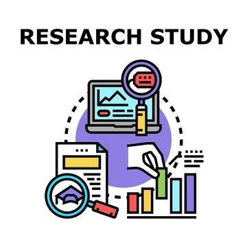 Research study exploring data analysis and academic investigation 스톡 일러스트