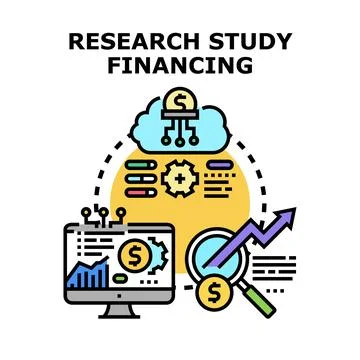 Research study financing concept for business development Stock Illustration
