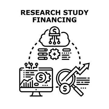Research study financing concept for business development Stock Illustration