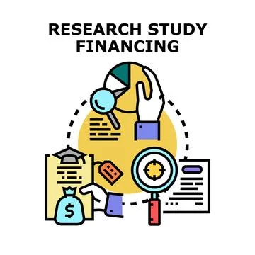 Research study financing concept vector illustration Stock Illustration
