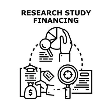 Research study financing concept vector illustration Stock Illustration