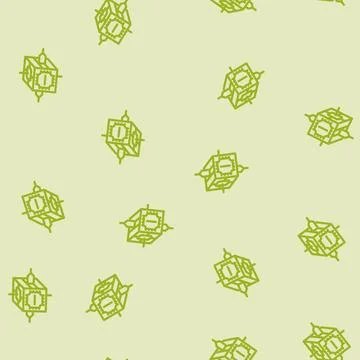 Research team space exploration line vector seamless pattern Illustrazione stock