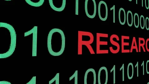 Research text on binary data Stock Footage 114995400