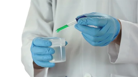 Researcher Adding Chemical in Laboratory Stock Footage 44683916