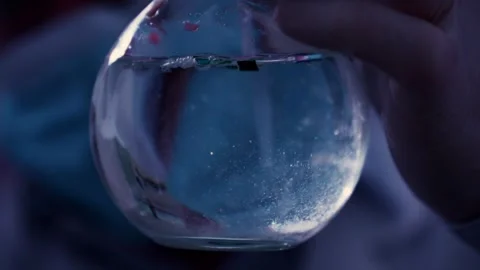 Researcher analyzing water pollution with microplastics and nanoplastics in a la Stock Footage 331322313