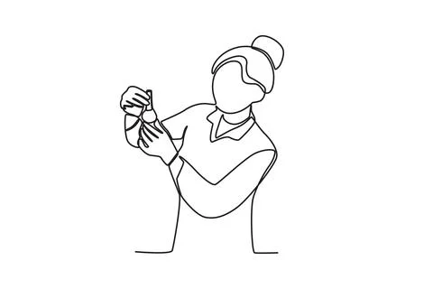 A researcher conducted a small experiment Stock Illustration