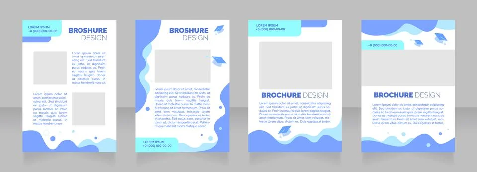 Researcher program blank brochure layout design Stock Illustration