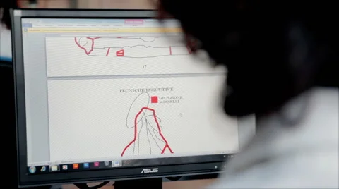 Researcher on Screen Stock Footage 46027945