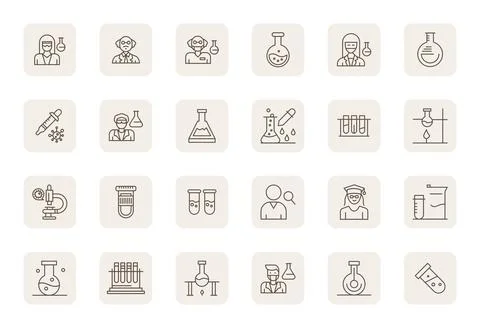 Researcher Ultimate Vector Package with 24 High Resolution Regular Bold Out.. Stock Illustration