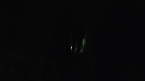 Researcher walks deep inside cave passage, lone explorer - Underground Research Stock Footage 339817636