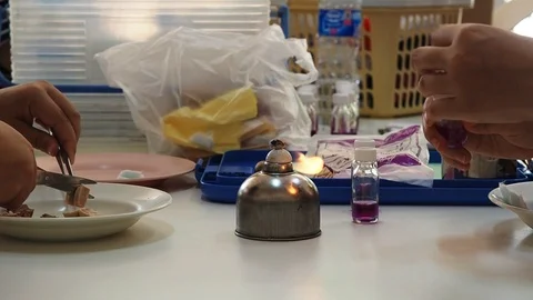 The researchers pasteurized a test bottle by burnning Stock Footage 91097741