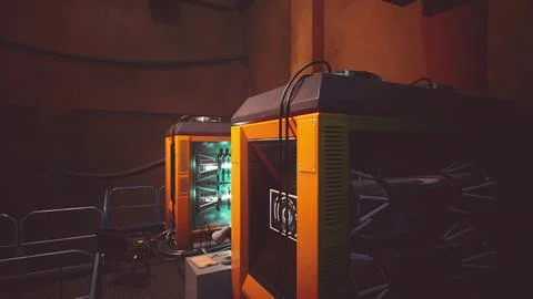 Researching advanced tech in a futuristic lab setting 스톡 일러스트