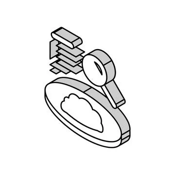 Researching and analyzing soil isometric icon vector illustration Illustrazione stock