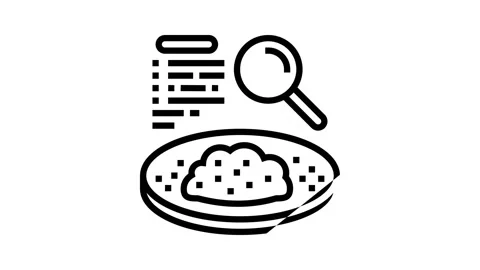 Researching and analyzing soil line icon animation Stock Footage 164832671