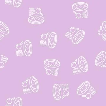 Researching and analyzing soil line seamless pattern Illustrazione stock