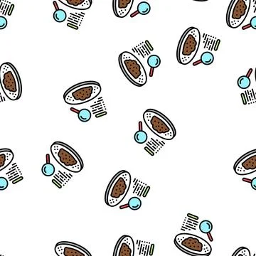 Researching and analyzing soil vector seamless pattern Illustrazione stock