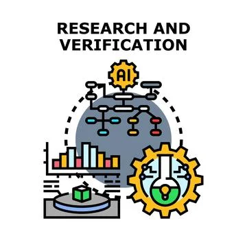 Researching and verifying data using artificial intelligence 스톡 일러스트