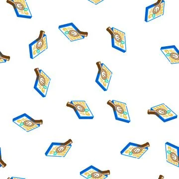 Researching client isometric icon seamless pattern Stock Illustration