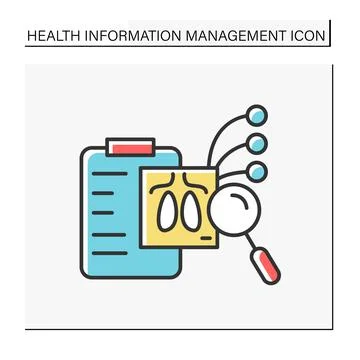 Researching color icon Stock Illustration