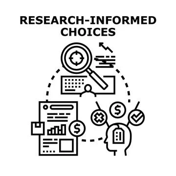 Researching data for informed business decision making 스톡 일러스트