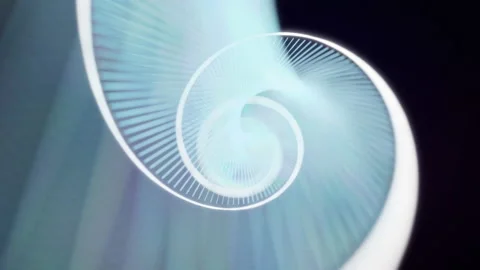 Researching the evolution of the DNA double helix in the digital background Stock Footage 234032506