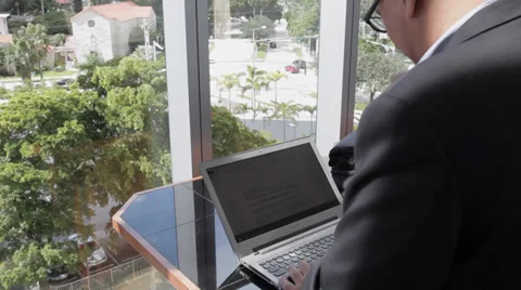 Researching on a laptop (2 of 2) Video stock 33828590